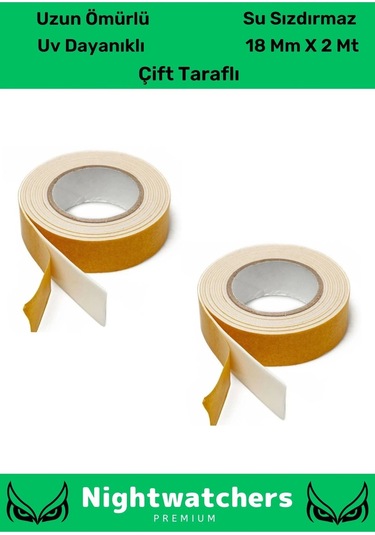 Extra Güçlü Uzun Ömürlü Kuvvetli Yapışkan Kolay Uygulanır İz Bırakmaz Çift Taraflı Köpük Bant 2 Adet