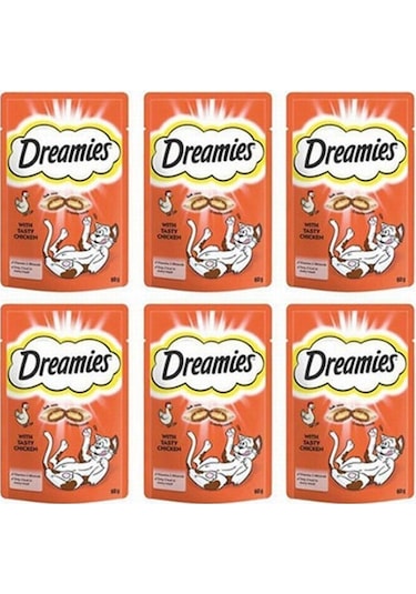 Dreamies Tavuklu Kedi Ödülü 6 x 60 G