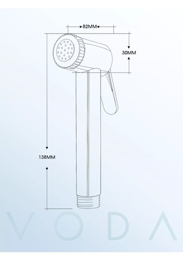 Voda Hijyenik Duş, Siyah Duş Başlığı 233749225 Siyah