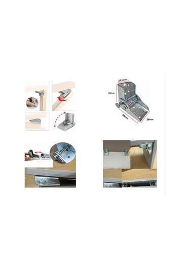 Katlanır Masa Ayagı Aparatı 4 Adet Krom