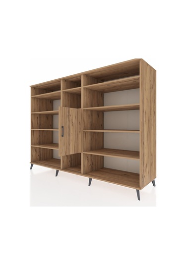 Kronos Dolap 12 Raflı Tek Kapaklı 220x59x163 Çam-çam Çam-çam