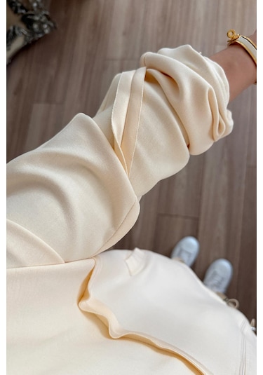 Dikiş Detaylı İkili Modal Takım - Bej Bej