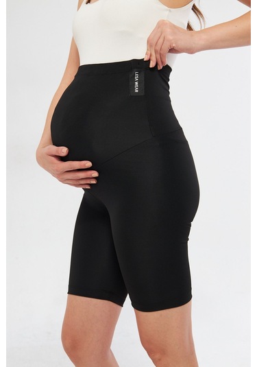 Lesa Wear Diz Üstü Biker Ayarlanabilir Yüksek Bel Esnek Toparlayıcı Ve Sıkılaştırıcı Kısa Hamile Tayt