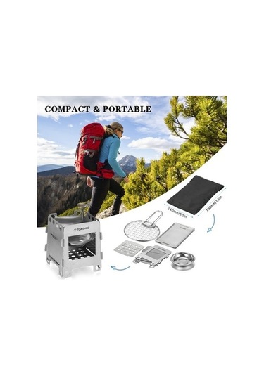 Ulzyvf Keşif Keyfi, Tencere Takımı Sobası, Skycıty Sırt Seti: Kamp Piknik Izgara, Gümüş Çantalı Barbekü, Xl Gümüş Gümüş