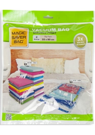55x90 Xl Vakumlu Poşet Hurç Bag Açık Bej