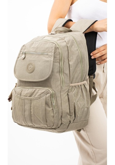 Ultra Hafif Çok Cepli Su Geçirmez Sırt Çantası Vizon Model: 571-2e - Vizon