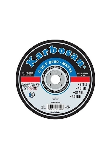 Karbosan Metal Kesici Taş 230 Mm X 3,0 Adetli 3 Adet