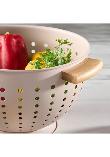 Karaca Ekin Bambu Saplı Süzgeç Krem