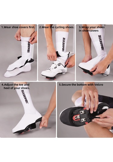 Bisiklet Ayakkabı Koruyucu Kaymaz Su Geçirmez Aero Galoş Gri - Siyah