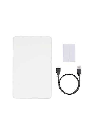 Mufunye 2.5 İnç Sata Hdd/ssd Dış Disk Kutusu - Usb 3.0 Arayüzü, Araçsız Montaj, Abs Kasa Beyaz
