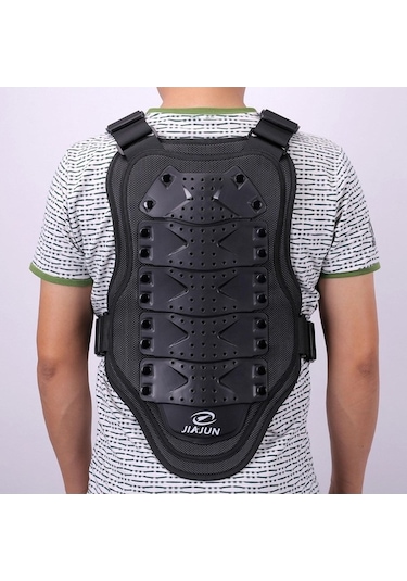 Trendooze Suntek Dirtbike Siyah M Için Motosiklet Koruma Yelek Omurga Df