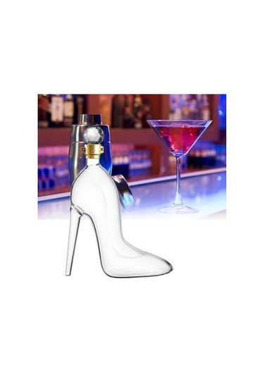 Sürahi Seti, Yüksek Topuklu Ayakkabı İle Viski Bardakları Likör, Bourbon, Votka 350ml