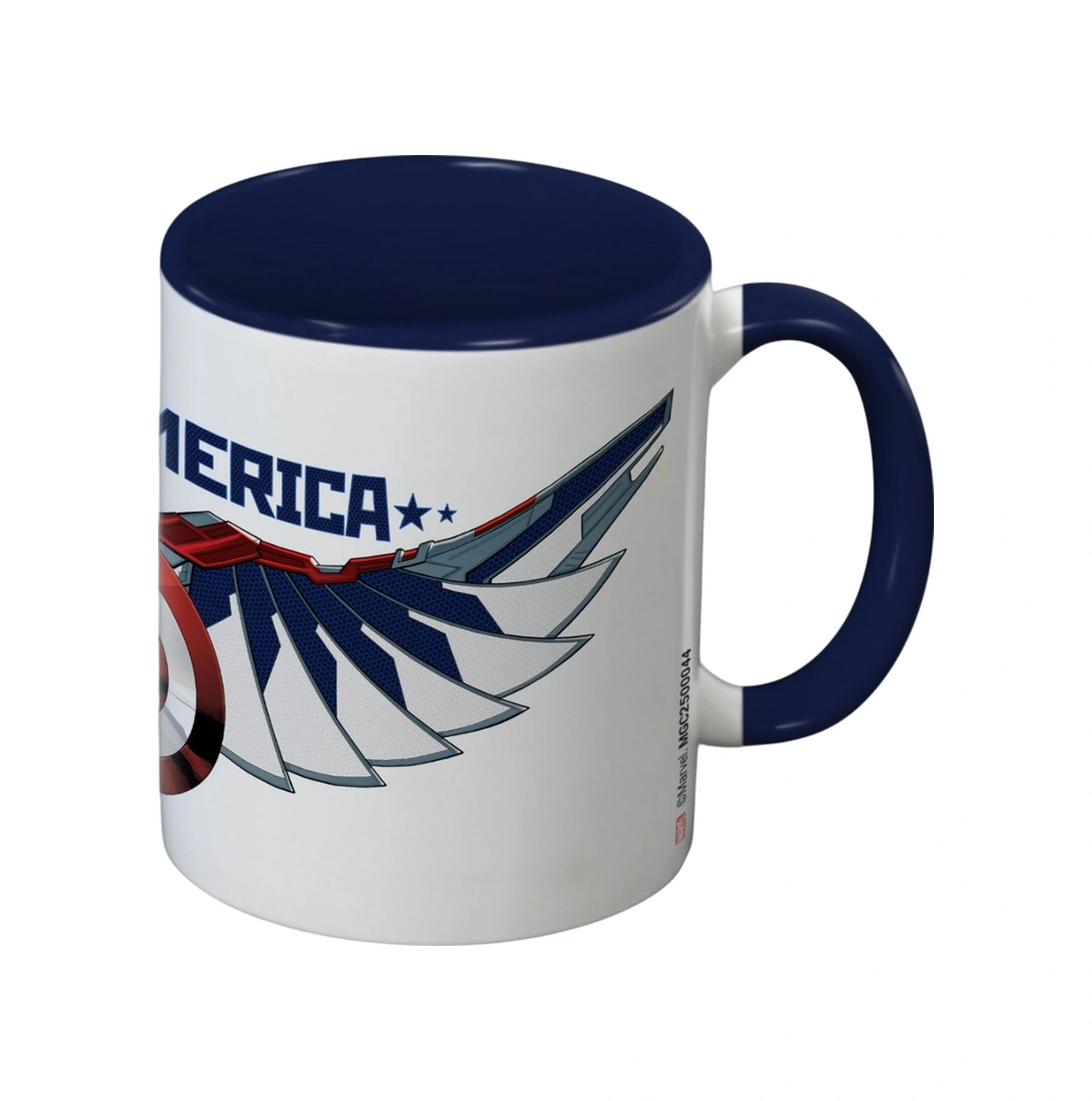 Kaptan Amerika Kalkanı İki Renkli Kupa Tek Beden Beyaz/koyu Mavi Beyaz/koyu Mavi