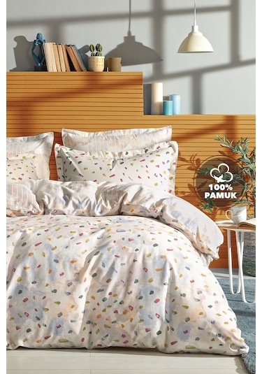 Yataş Bedding Nimbus Çift Kişilik Ranforce Nevresim Seti - Lila