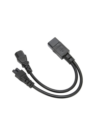 Y-ayırıcı Güç Kablosu Iec 320 C14 Erkek - C13 Ve C5 Dişi Ayırıcı Adaptör Kablosu 10a 250v
