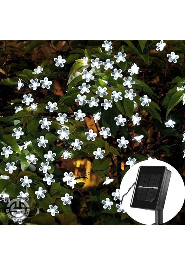 Technosmart 30 Ledli Solar Çiçekli Beyaz Işık Bayçe Aydınlatma De