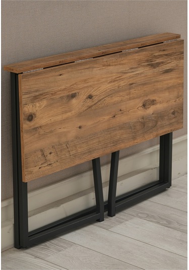 Arpelia Tek Kanatlı Katlanır Masa 100x50x75 Siyah