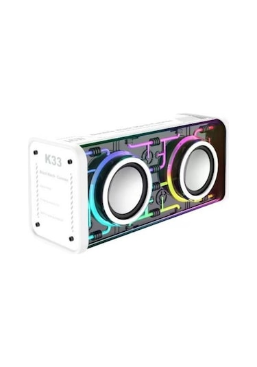 K33 Double Blast Mech Cannon Bluetooth Hoparlör Rgb Aydınlatmalı 16w Süper Güçlü