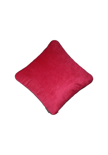 Biyeli Kırlent Yastık Kılıfı Koyu Pembe Rengi 45x45