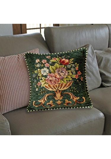 Suntek 48x48cm Makinede Yıkanabilir Dekoratif Yastık Yeşil Yeşil