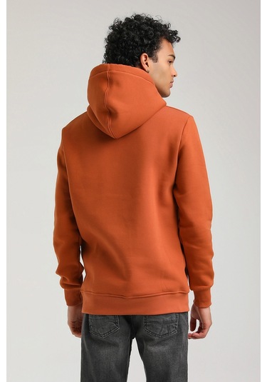Kapüşonlu Kiremit Slim Fit Hoodie 23fwm64062-kıremıt Kiremit