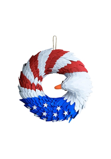 Suntek Anma Günü Çelengi Amerikan Bayrağı Kartal 37cm