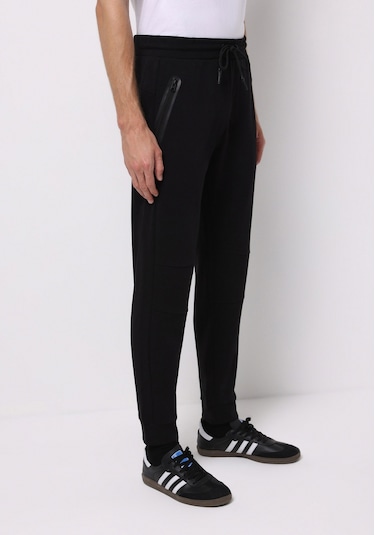 Colins Regular Fit Orta Bel Düz Erkek Siyah Eşofman Altı Cl1075654 Q1.v1 Blk Siyah