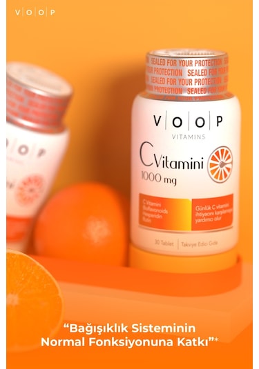 VOOP Vitamin C + Turunçgil  Bioflavonoidleri 1000 mg 30 Tablet