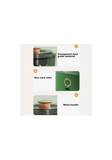 Pazly Cbtx Jrq-01 Ev Kablosuz Elektrikli Kıyma Makinesi, Boyut: Çift Tıklama Yeşil Yeşil