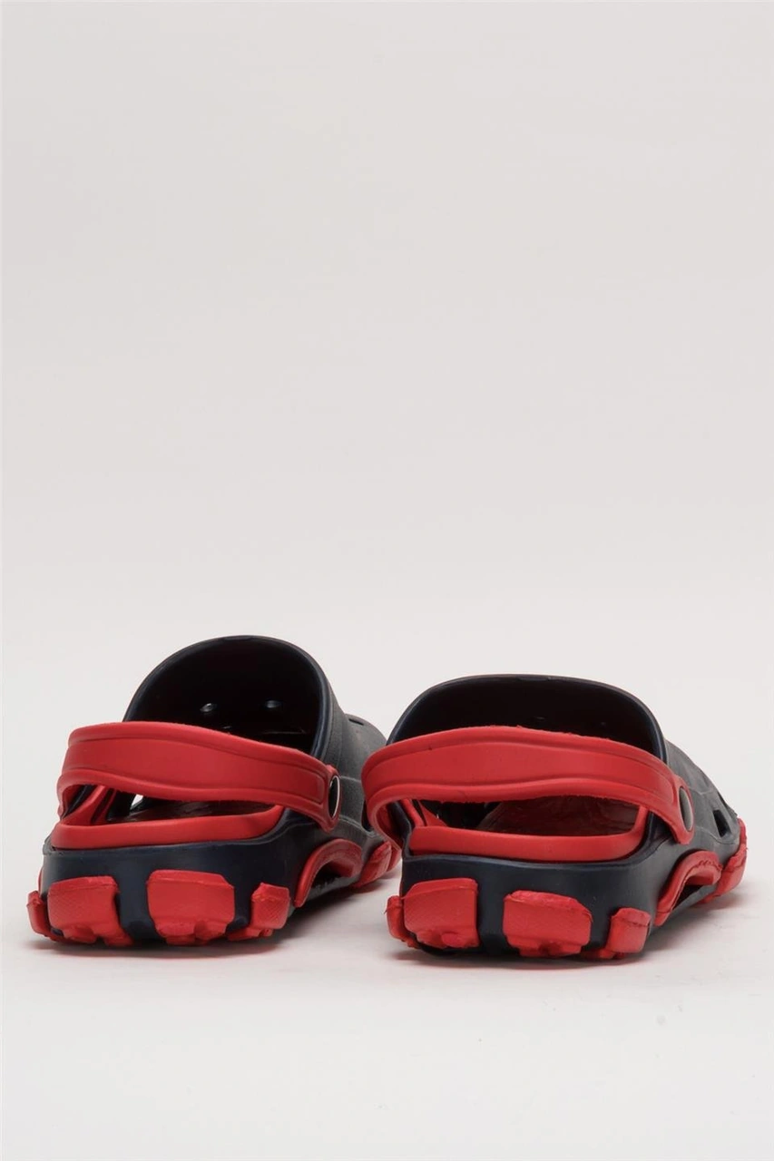 Unisex Çift Tabanlı Ortopedik Hemşire Doktor Aşçı Laboratuvar Deniz Havuz Terliği Sandalet Lacivert - Kırmızı Lacivert - Kırmızı