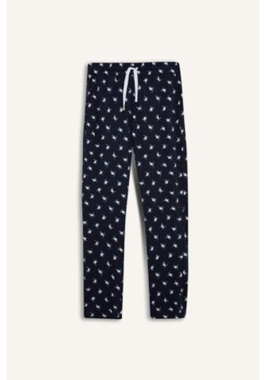 Defacto Yılbaşı Temalı Esnek Bellli Bağcıklı Cepli Pijama Altı D8224ax24wnnv135 Lacivert