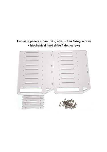 Lemestar Akrilik Disk Rafı, 4-10 Konumlu Özelleştirilebilir, Hızlı Montajlı, Soğutma Ve Stabilite Artırıcı Hdd/ssd Tutucu