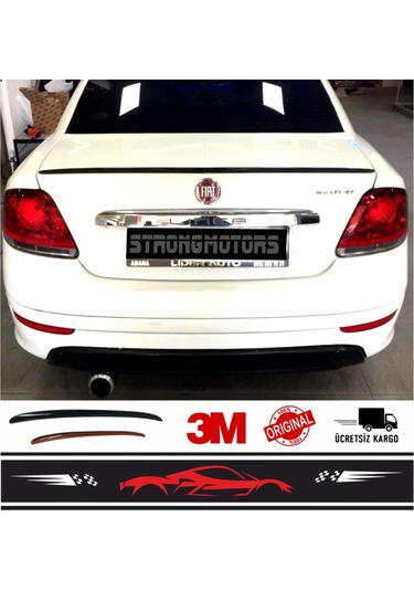 Spoiler Fiat Linea Bagaj Üzeri Çıta Spoiler Pianoblack 115Cm