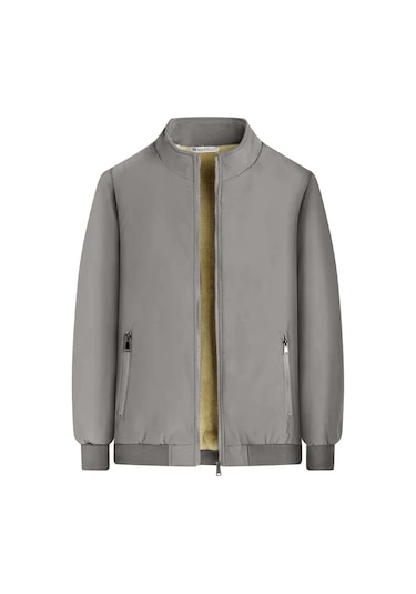 Ghassy Co Erkek Su İtici İçi Peluş Astarlı Ultra Isı Yalıtımlı Dik Yaka Mont Vizon