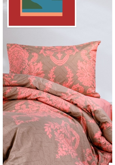 Aytunç Firuze %100 Pamuklu Tek Kişilik Nevresim Takımı 160x22... Pudra