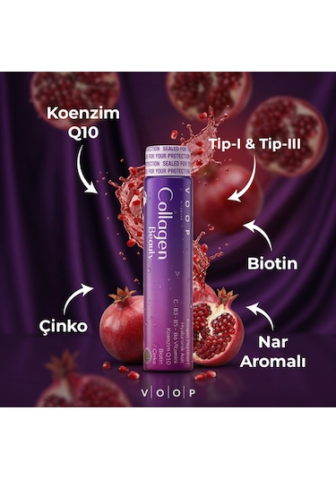 Voop Collagen Beauty 5500 Mg Nar Aromalı 30 Shot X 40 Ml
