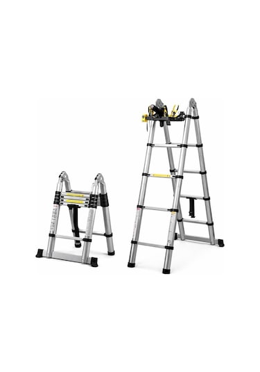 Sn-29683 4+4 Metre Teleskopik Merdiven Karavan & Tekne Katlanır Alüminyum