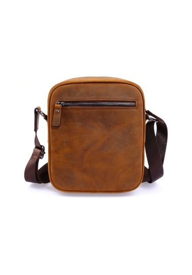 Erkek Hakiki Açık Taba Deri Postacı Çanta Kangaroo K 8875-Zat