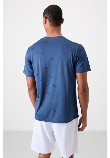 Tommy Life Parlament Polyester Jakarlı İnce Esnek Standart Fit Erkek T-shirt - 88397 001