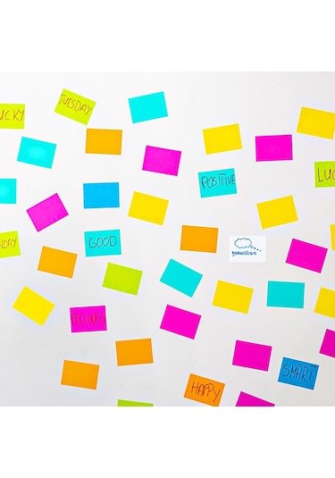 Elektrostatik Yapışkanlı Akıllı Not Kağıdı 7x10 Cm 50 Sayfa Pratik Ofis Not Defteri Yeşil