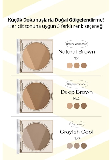 Doğal Görünüm Sunan 3 Lü Kontür Kiti Perıpera V Shading 001 Natural Brown
