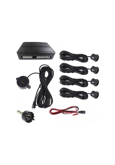 Moveevo Araba Park Etme Geri Vites Radar Sistemi, 4 Sensörlü Ultrasonik Ses Uyarı, 0.3-2.0m Algılama Mesafesi, Kolay Kurulum