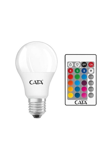 Cata CT-4058 9W RGB Işık E27 Duy Kumandalı Led Ampül