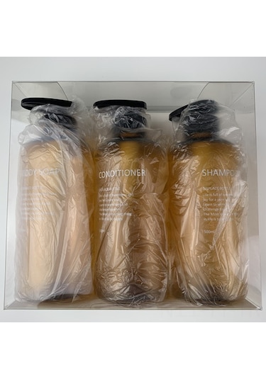 Teltree Büyük Kapasiteli 300/500ml Şampuan Ve Duş Jeli Dispenser Seti - Dayanıklı Ve Pratik Kahverengi