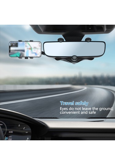Shineyee Dikiz Aynası Telefon Tutucu Döndürülebilir Ve Geri Çekilebilir Araba Telefon Tutucu Tüm Arabalar İçin 360 Ayarlanabilir Telefon Tutucu