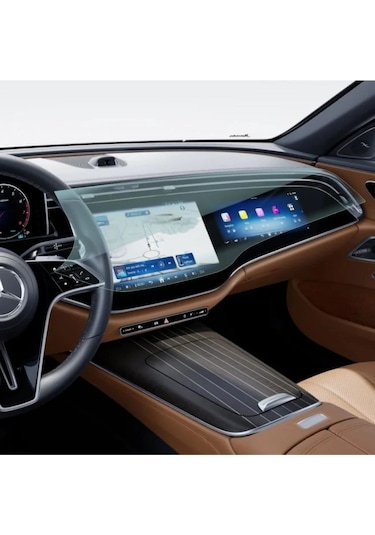 Mercedes E Serisi Uyumlu Ekran Koruyucu Multimedya + Yolcu Ekranı + Dijital Gösterge W214 9H Nano Ekran Koruyucu