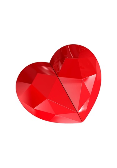 Digital Display Bluetooth-compatible 5.3 Tws Earphones + Heart Shape Charging Case - Red