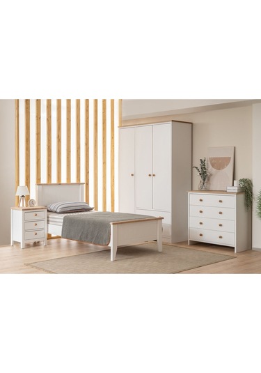 Uren Modern İnci Beyaz Çift Kişilik Karyola