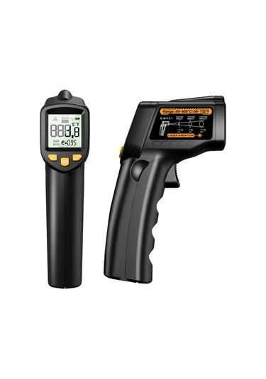 Yifomall Aneng Th109 El Tipi Kızılötesi Sıcaklık Ölçer - Dokunmadan Ölçüm, Lazer Konumlandırma, Lcd Ekran, -50 C/+400 C Aralığı, Siyah Pil Yok