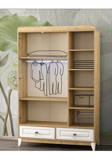 Milano 3 Kapılı Dolap, Bebek Ve Genç Odası Dolap Beyaz